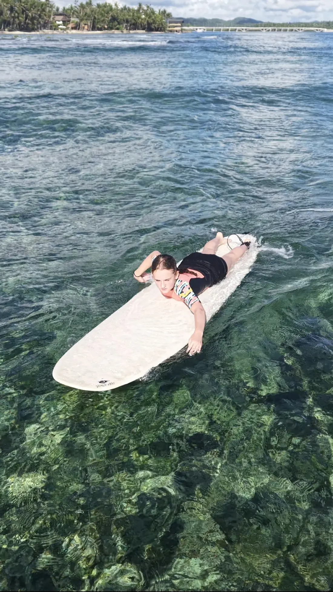 Floating over the reef glass